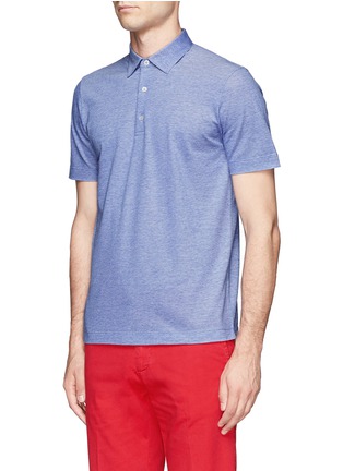 Front View - Click To Enlarge - CANALI - Cotton polo shirt