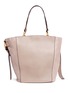 Detail View - Click To Enlarge - CHLOÉ - 'Myer' medium suede and leather double carry bag