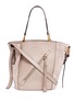 Main View - Click To Enlarge - CHLOÉ - 'Myer' medium suede and leather double carry bag