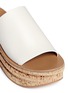 Detail View - Click To Enlarge - CHLOÉ - 'Camille' cork wedge leather slide sandals