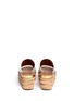 Back View - Click To Enlarge - CHLOÉ - 'Camille' cork wedge leather slide sandals