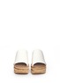 Front View - Click To Enlarge - CHLOÉ - 'Camille' cork wedge leather slide sandals