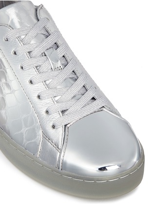Detail View - Click To Enlarge - MICHAEL KORS - 'Frankie' snakeskin embossed leather sneakers