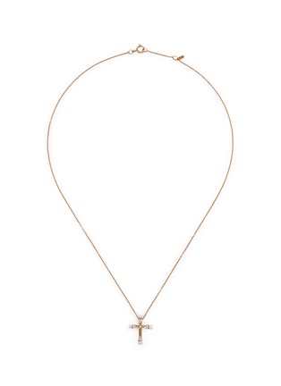 Main View - Click To Enlarge - BAO BAO WAN - Alto' diamond pearl 18k gold cross pendant necklace