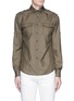 Main View - Click To Enlarge - VALENTINO GARAVANI - Shoulder and sleeve epaulette silk shirt