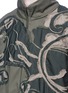 Detail View - Click To Enlarge - VALENTINO GARAVANI - Panther appliqué ruched waist twill coat