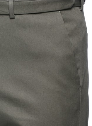 Detail View - Click To Enlarge - VALENTINO GARAVANI - Detachable belt cotton twill pants