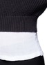 Detail View - Click To Enlarge - ALEXANDER WANG - Contrast hem chunky rib knit sweater