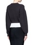 Back View - Click To Enlarge - ALEXANDER WANG - Contrast hem chunky rib knit sweater