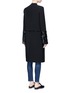 Back View - Click To Enlarge - VICTORIA, VICTORIA BECKHAM - Mixed sequin cuff wool gabardine coat