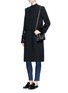 Figure View - Click To Enlarge - VICTORIA, VICTORIA BECKHAM - Mixed sequin cuff wool gabardine coat