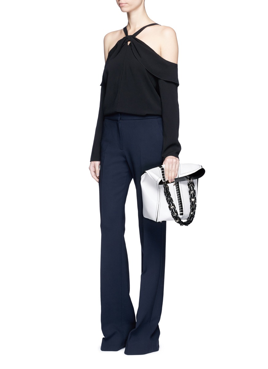 PROENZA SCHOULER Off-shoulder satin back crepe blouse