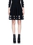 Main View - Click To Enlarge - ALEXANDER MCQUEEN - Twisted cutout hem knit skirt