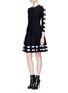 Figure View - Click To Enlarge - ALEXANDER MCQUEEN - Twisted cutout hem knit skirt