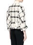 Back View - Click To Enlarge - ALEXANDER MCQUEEN - Enamelled floral button check tweed peplum jacket