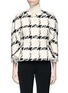 Main View - Click To Enlarge - ALEXANDER MCQUEEN - Enamelled floral button check tweed peplum jacket