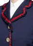 Detail View - Click To Enlarge - GUCCI - Pleated web trim wool-silk jacket