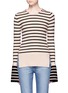 Main View - Click To Enlarge - MO&CO. EDITION 10 - Stripe high low hem sweater