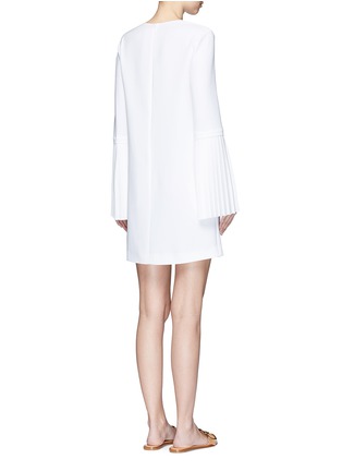 Back View - Click To Enlarge - STELLA MCCARTNEY - Pleated cuff cady dress