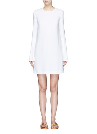 Main View - Click To Enlarge - STELLA MCCARTNEY - Pleated cuff cady dress