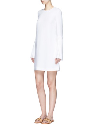 Figure View - Click To Enlarge - STELLA MCCARTNEY - Pleated cuff cady dress