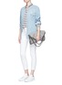 Figure View - Click To Enlarge - FORTE COUTURE - Embellished collar denim shirt