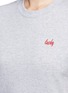 Detail View - Click To Enlarge - DOUBLE TROUBLE - 'Lucky' slogan embroidered T-shirt