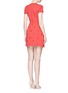 Back View - Click To Enlarge - VALENTINO GARAVANI - Crepe Couture daisy appliqué knit dress