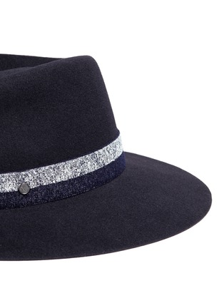 Detail View - Click To Enlarge - MAISON MICHEL - 'Charles' marled band furfelt fedora hat