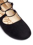 Detail View - Click To Enlarge - SAM EDELMAN - 'Felicia Stella' faux suede lace-up kids flats