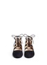 Figure View - Click To Enlarge - SAM EDELMAN - 'Felicia Stella' faux suede lace-up kids flats