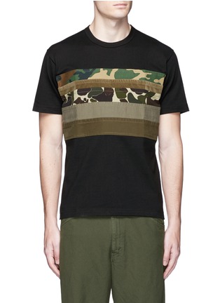 Main View - Click To Enlarge - COMME DES GARÇONS HOMME - Camouflage print patchwork T-shirt