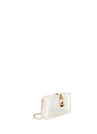 Figure View - Click To Enlarge - - - 'Dolce Box' inset Taormina lace Plexiglas clutch