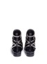 Back View - Click To Enlarge - ALAÏA - 'Platef' eyelet leather Chelsea boots
