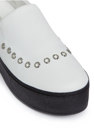 Detail View - Click To Enlarge - OPENING CEREMONY - 'Cici' eyelet leather flatform skate slip-ons