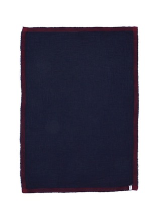 Detail View - Click To Enlarge - FALIERO SARTI - Contrast stripe border modal-virgin wool scarf