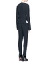 Back View - Click To Enlarge - HAIDER ACKERMANN - Cutout ruffle side jumpsuit