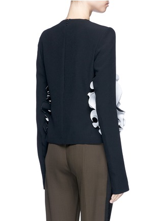 Back View - Click To Enlarge - HAIDER ACKERMANN - Cutout ruffle side top