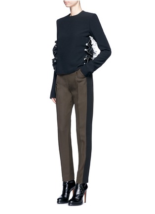 Figure View - Click To Enlarge - HAIDER ACKERMANN - Cutout ruffle side top