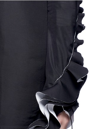 Detail View - Click To Enlarge - HAIDER ACKERMANN - Ruffle lace-up sleeve poplin shirt