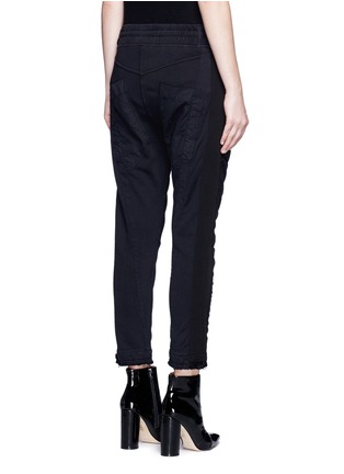 Back View - Click To Enlarge - HAIDER ACKERMANN - 'Duplessis' grosgrain trim French terry jogging pants