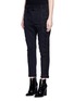 Front View - Click To Enlarge - HAIDER ACKERMANN - 'Duplessis' grosgrain trim French terry jogging pants