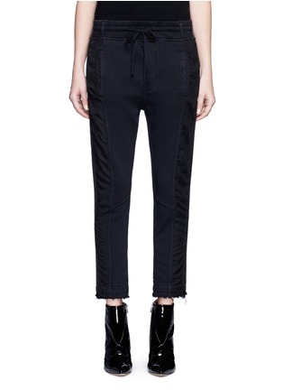Main View - Click To Enlarge - HAIDER ACKERMANN - 'Duplessis' grosgrain trim French terry jogging pants