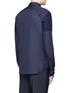 Back View - Click To Enlarge - MARNI - Layered pinstripe sleeve cotton shirt