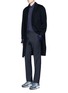 Figure View - Click To Enlarge - MARNI - Layered pinstripe sleeve cotton shirt