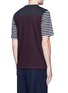 Back View - Click To Enlarge - MARNI - Stripe front overlay wool T-shirt