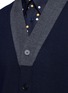 Detail View - Click To Enlarge - MARNI - Contrast collar virgin wool cardigan