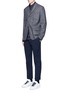 Figure View - Click To Enlarge - MARNI - Slim fit rolled cuff cotton pants