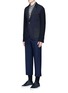 Figure View - Click To Enlarge - MARNI - Wide leg rolled cuff wool pants