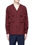 Main View - Click To Enlarge - MARNI - Raw edge neckline tropical wool shirt